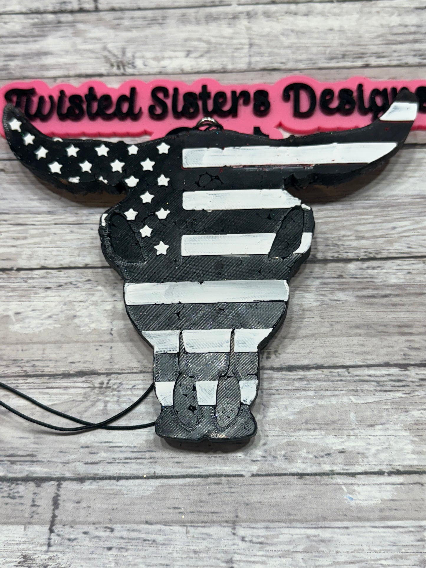 American Flag Bull Skull.