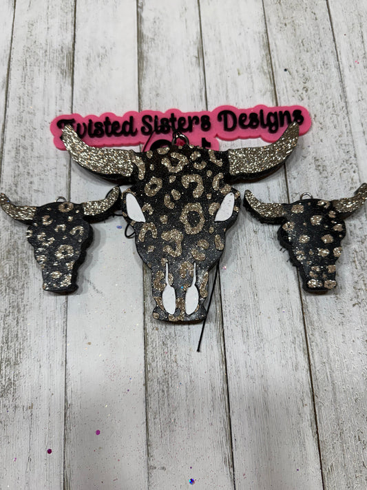 Cheetah Bull Skull.