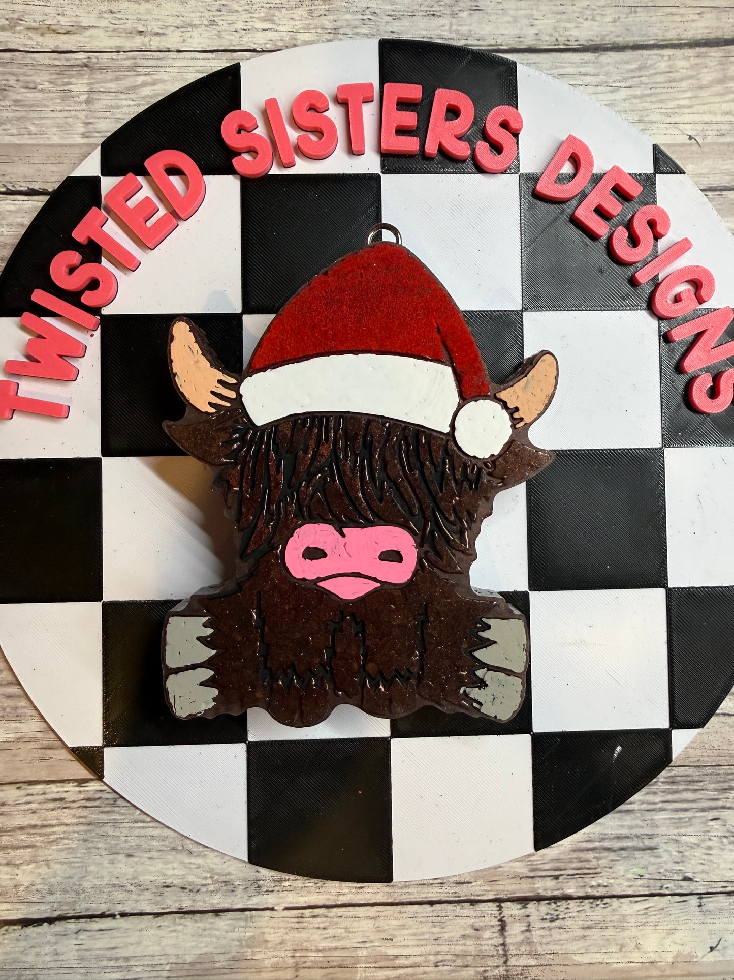 Highland Cow Santa.